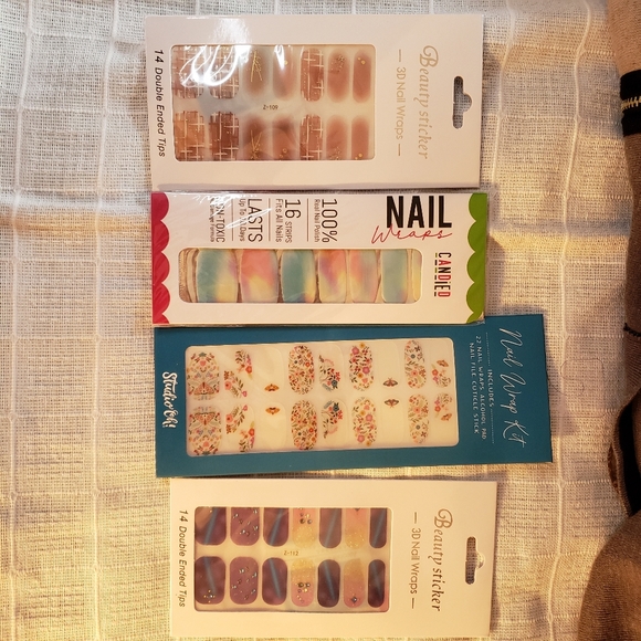 4 different sets Muted colors nail polish strips - Picture 2 of 9
